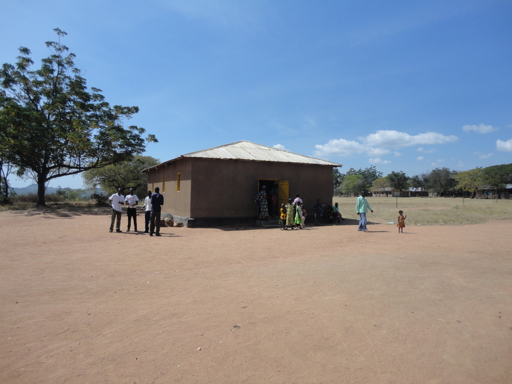 Het Kabwa-kerkje in Mmazami dat we vanmorgen bezochten.